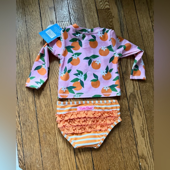 Ruffle Butts Swim Rashguard Set - Size 18-24 Months - NWT - Picture 2 of 4